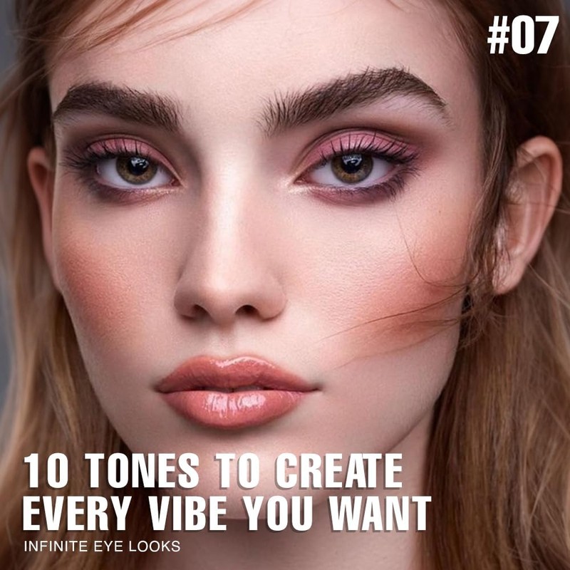 10 Eyeshadow Palette, Neutral Nude Brown Matte Eyeshadow Makeup,07