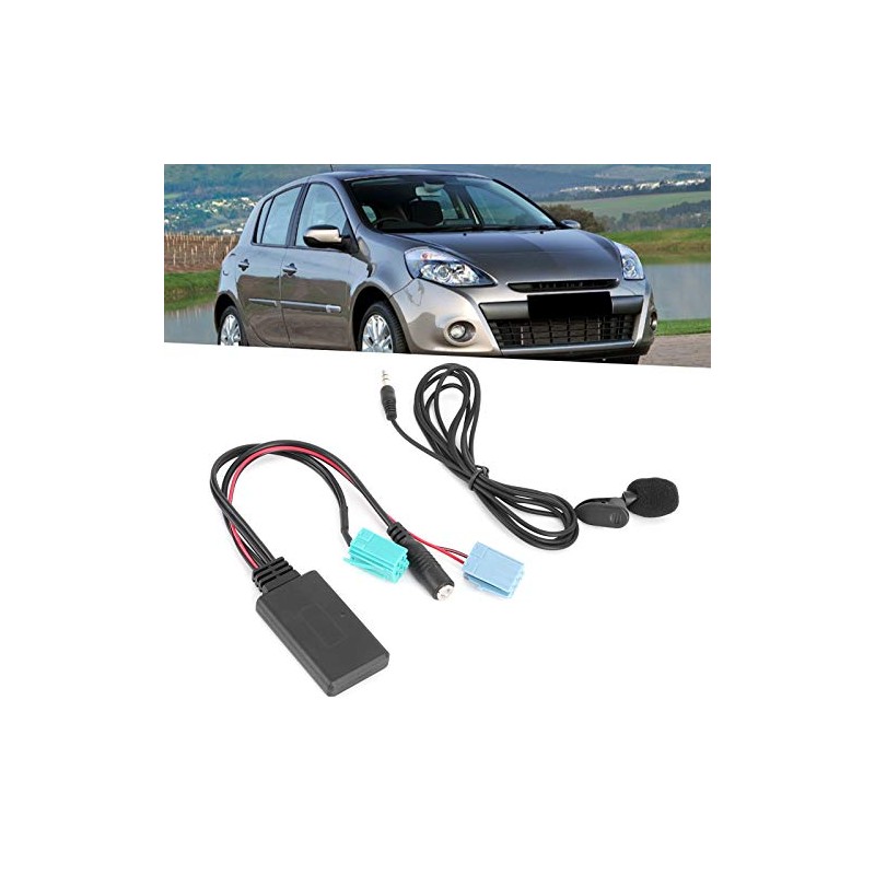 Qiilu Bluetooth Audio Cable 6 Pin Car Stereo Aux-in Adapter