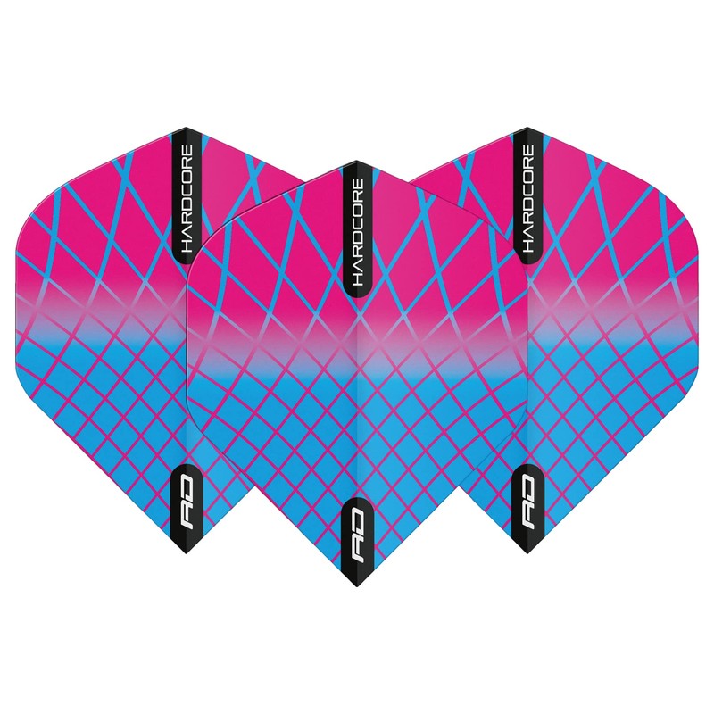 RED DRAGON Hardcore Radical Harlequin Dart Flights - 4 Sets