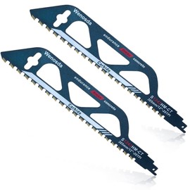 2 x Reciprocating Saw Blades, Carbide Saw Blades, Porous Concrete, Stone Reciprocating Saw Blades, Accessories Reciprocating Saw, Professional Saw Blade for Cutting Stone, Wood, Brick, Concrete,