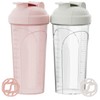 PZMLOASN Pack of 2 Protein Shaker Bottles, 700 ml, Leak-Proof