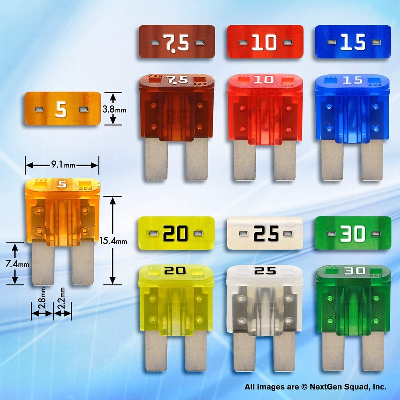 BioFuse Micro2 APT ATR 6-Piece 30A Automotive Car Fuses (Set