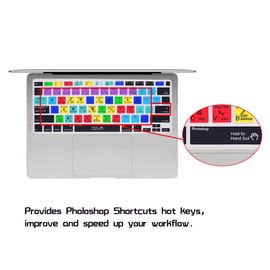 HRH Ultra Thin Photoshop PS Shortcut Hotkey Silicone Keyboard Cover Skin for MacBook Air 13 Inch 2020 with Touch ID (MODLE A2179 and A2337 M1 Chip, US Layout) Keyboard Accessories Protector
