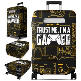 Slohif Luggage Cover for Suitcase Tsa Approved Protector - Game Luggage Sleeve Large Suit Case Cover Travel Stretch Baggage Case Protective Washable Fit 22-24 Inch