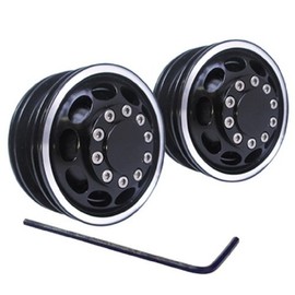 Eagle Model F Aluminum Foil Set D Oval (2) for TAM 1/14 Big Truck [BK] BT-W04F-BK