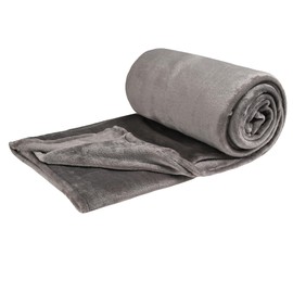 PALASSI Cobija Suave y Caliente de Forro Polar, Manta para Cama, Distintos Tamaños. (Gris Claro, Individual 1.25 x 1.8)