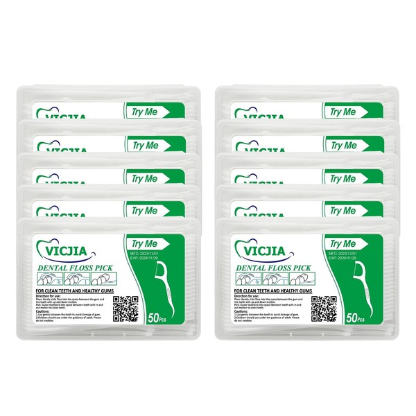 Tooth Floss Picks Unflavored Dental Floss for Tooth Picks Flossers,500