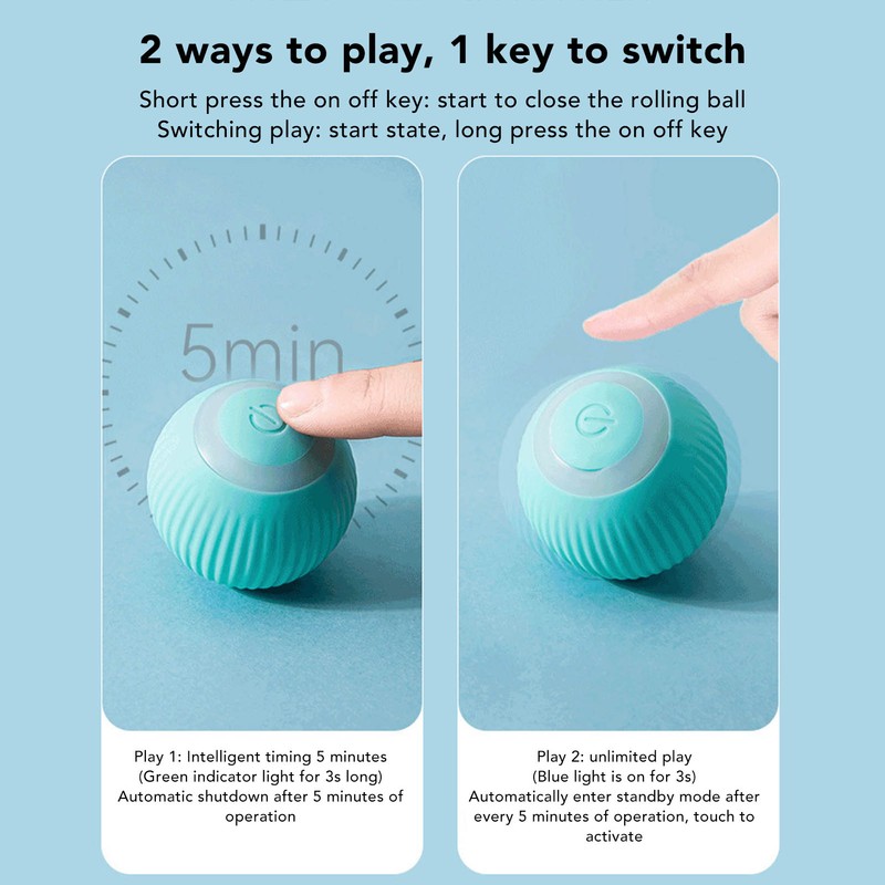 Smart Rolling Ball USB Rechargeable Quiet Relieve Boredom Interactive Cat
