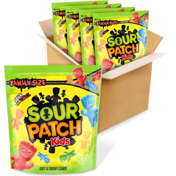 SOUR PATCH KIDS Soft & Chewy Candy, Family Size, 4