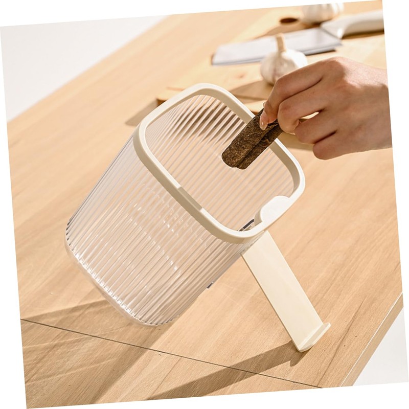 CAXUSD 2pcs Mini Desktop Trash Can Compact Plastic Waste Basket