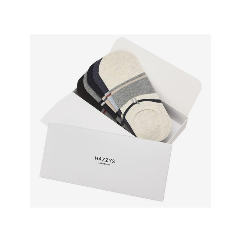 Hazzys (대구신세계)HAZZYS 네이비 라인배색 면혼방 덧신양말5종세트 HJSS5E200WT (Daegu Shinsegae) HAZZYS