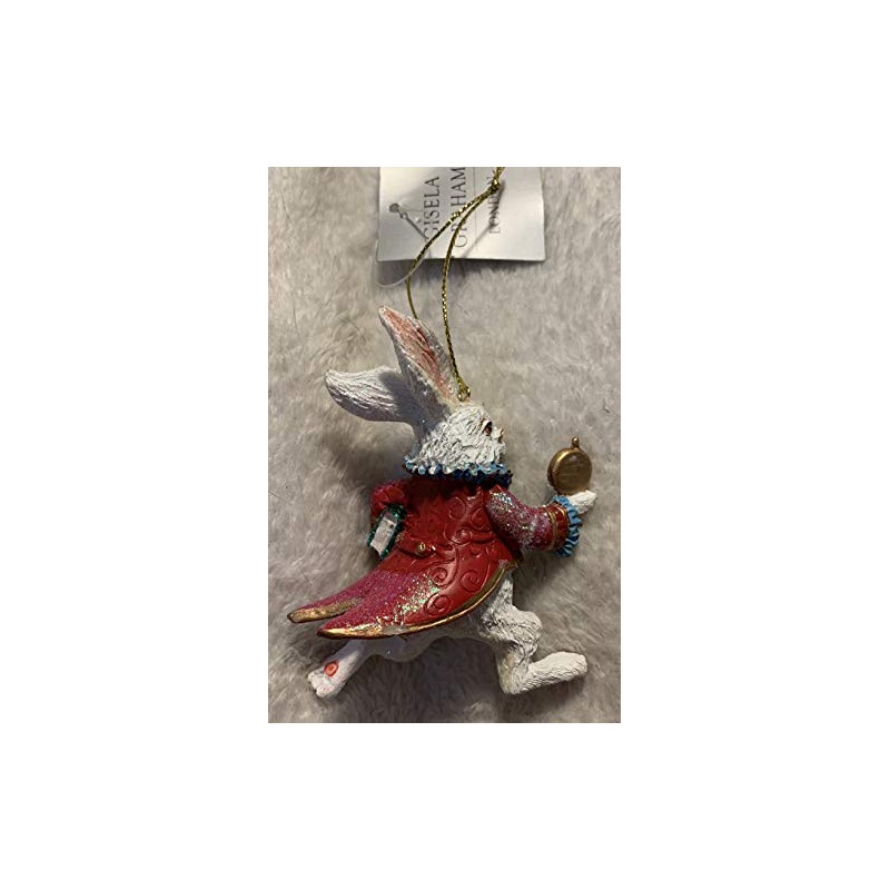 Gisela Graham : Christmas Decoration : White Rabbit