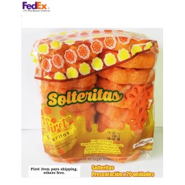 El Jiret Colombia Solteritas 20 Rossette Cookies,  500g Cream and 500g Condensed Milk