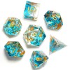 KAOTPO 7-Piece DND Dice Set, Double Colour Dice Set with
