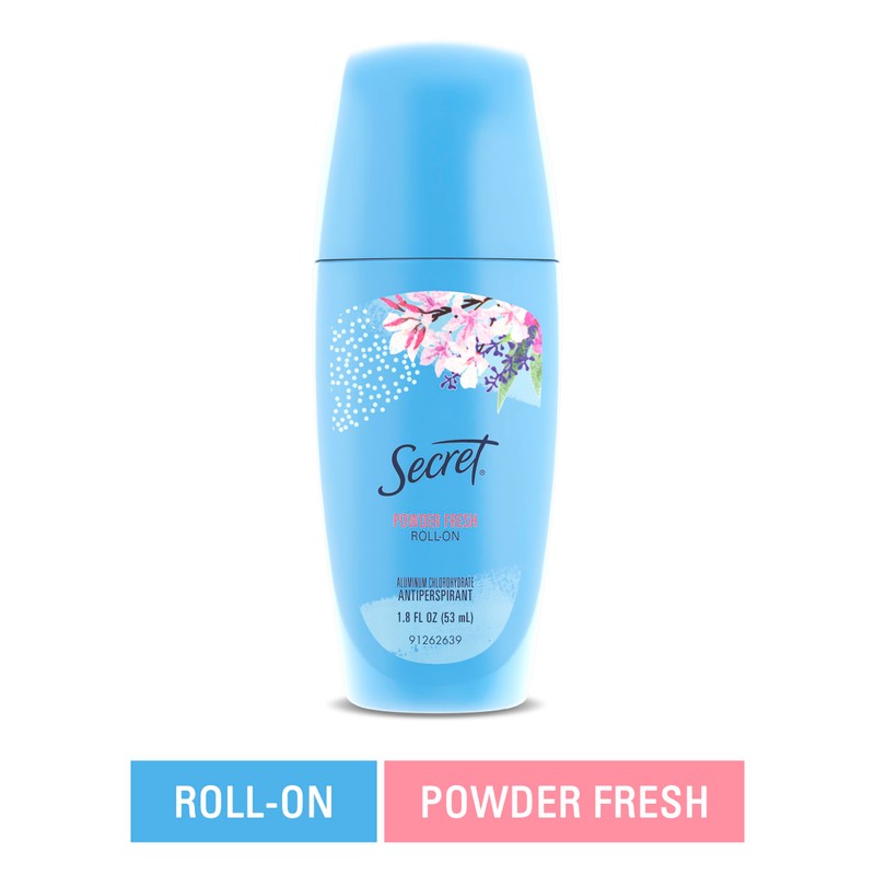 Secret Roll-On Antiperspirant and Deodorant for Women, 24hr Sweat &
