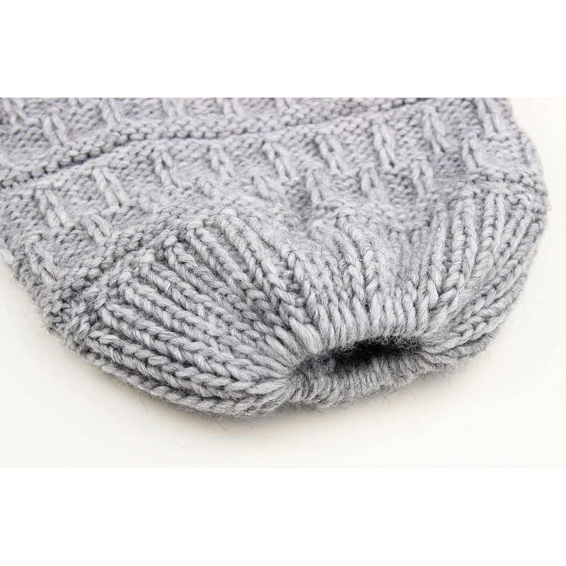 Ever Bloom Women's Knitted Hat with Cable Hole, Made in
