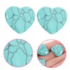 Healeved Healeved 10pcs 20mm Natural Polished Heart Shaped Turquoise Stones