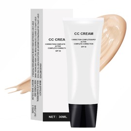 GHFCZOO CC Cream Skin Tone Adjusting for Mature Skin, Complete Correction Super Active, Light, Moisturizer, SPF 50, 1.0 fl oz (Ivory, 30ml)