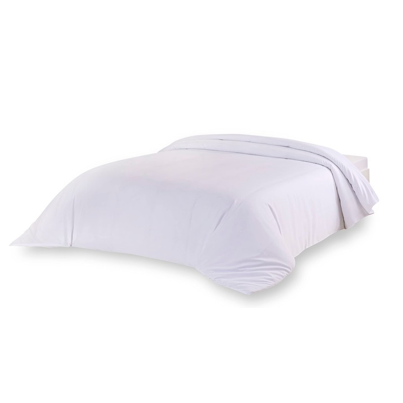 Todocama Extra Soft Microfibre Duvet Cover, White, 80/90 cm, 150