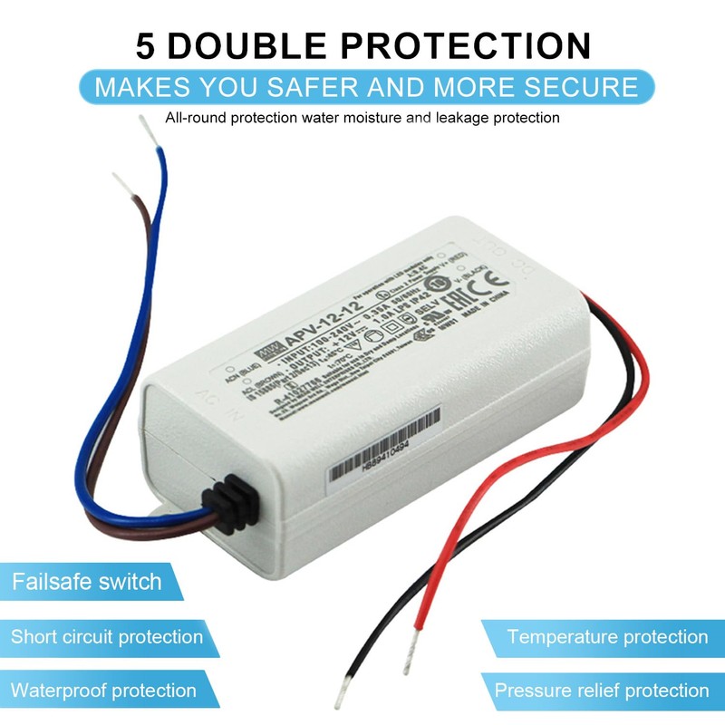 DineDeck APV-12-12 12W 12V 1A Single Output AC/DC Switching Power