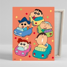I Love Painting DIY Canvas Type Crayon Shin-chan Painting Kit 40x50cm Crayon Shin-chan and Kart Racing / 아이러브페인팅 DIY캔버스형 짱구 그림그리기 40x50cm 짱구와 카트레이싱