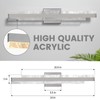 HAHZT Modern Bathroom Vanity Light: Brushed Nickel 27 inch 28W