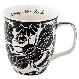Karma Gifts Black and White Boho Mug, 1 Count (Pack of 1), BEE