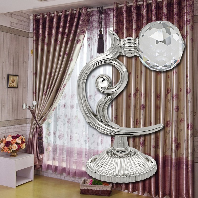 BTSKY 1 Pair Glass Cystal Ball Window Curtain Clothes Hold