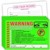 Parking Violation Stickers Notice (Pack of 50) Tow Warning You