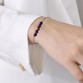 yfstyle Crystal Healing Stones Bracelets Healing Spiritual Crystal Bracelets for Women Men Amethyst Anxiety Bracelets Empath Protection Bracelet Natural Gemstones Bracelets Jewelry Gifts-Anxiety
