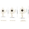 HEBOIX Gold Wall Clock for Living Room,Large Gold Decorative Wall