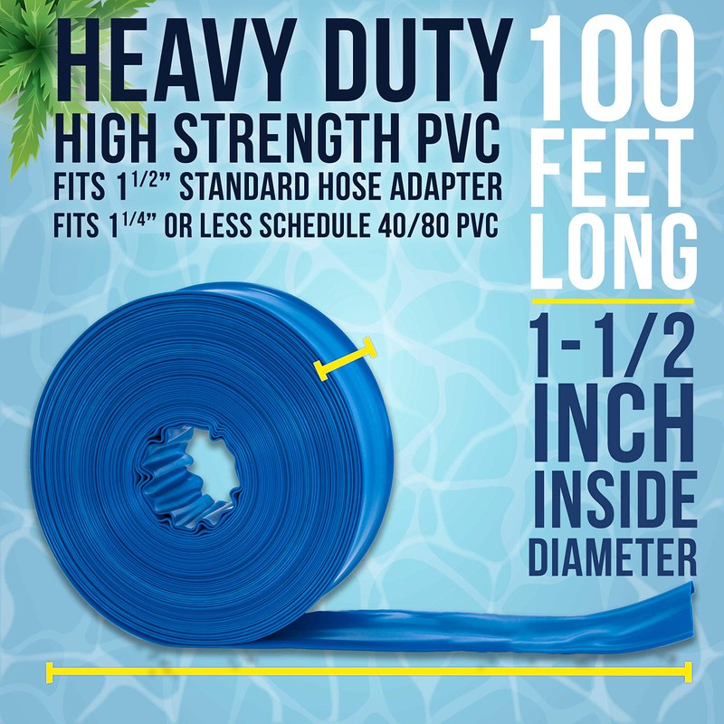 U.S. Pool Supply Pool Backwash Hose 1.5" x 100' -