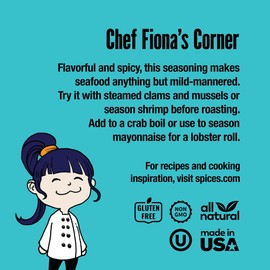 The Spice Lab Spicy Fish & Seafood Rub Seasoning - Cajun Salmon & Crawfish Boil Blend - AWARD WINNING Golden Pepper 2019-6.7 oz - Shaker Jar - Clean Label - Kosher - Non-GMO – 7008