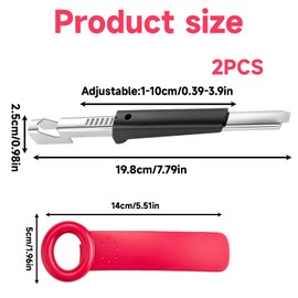 2 Pcs Jar Openers, Bottle Openers for Arthritic Hands, Stainless Steel and Rose Opener for Weak Hands, Easy Grip Can Openers for Seniors, Kitchen and Outdoor Use (Black and Rose)