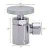 Westbrass D103-2-01 Round Handle Angle Stop Shut Off Valve, 1/2"