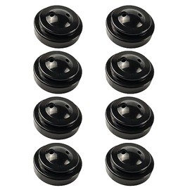 Zigvert 8 Pack Miniature Two Hole Flag Stand Base, Twin Desk Flag Holder, Mini Flag Stand, Two Hole Black Base For 4"x6" 5"x8" Stick Desk Flags, Flag Holders for Almost All