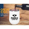 Pickleball White Edition Wine Tumbler 12oz - Paddle slappin' fun