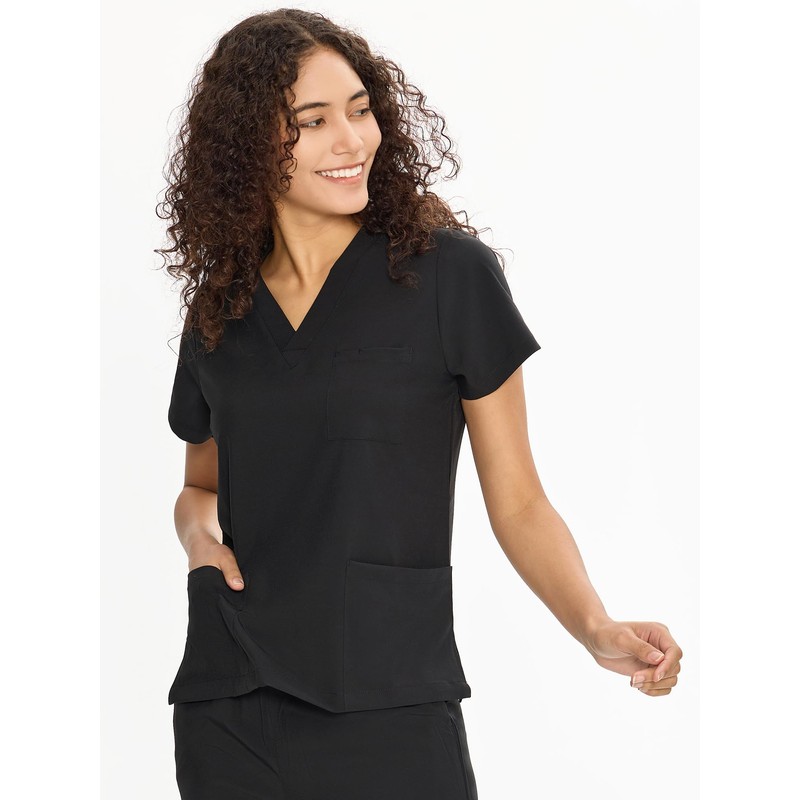 COZYFIT Scrub V-Neck Tops for Women, Soft Stretch Women's Tops