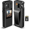 A32 Body Camera, Portable Body Cam with 180° Rotatable Lens