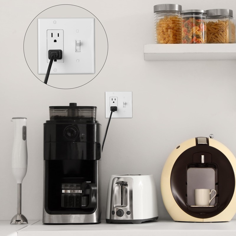 Bates- Combination Wall Plate, Toggle Switch/Decorator, White, 4.5"x4.5"/Standard Size, 2