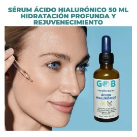 Sérum 50 ml con ácido hialurónico, vitamina E, colágeno y elastina, firmeza e hidratación