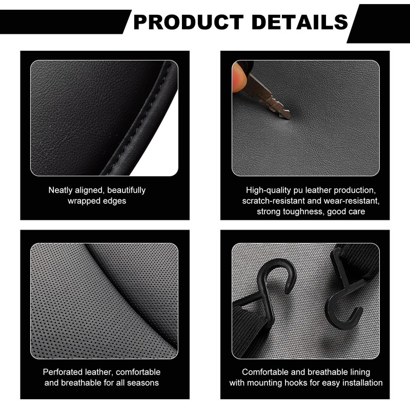 Suvnie Car Seat Bottom Cover, Premium PU Leather Seat Protection