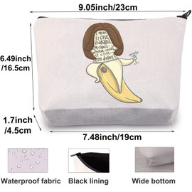 BWWKTOP Lucille Bluth Cosmetic Makeup Bag Lucille Bluth Fans Gift I Mean It's One Banana Michael What Could It Cost Ten Dollors Makeup Zipper Pouch Bag Lucille Bluth Merchandise (One Banana)