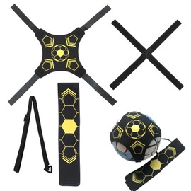 SYF-UN Football Kick Trainer, Soccer Training Aid with Flexible Adjustment Belt, Hands Free Football Training Equipment, Football Skills Practice Aid for Kids Adults Fits Ball Size 3 4 5