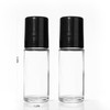 2 PCS Empty Glass Roller Bottles Plastic Roller Ball ，Deodorant