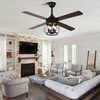 Curve Curio 52 Inch Farmhouse Ceiling Fan with Light and