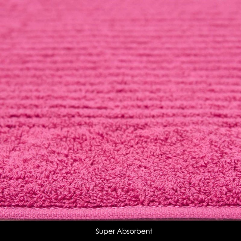 HOMESCAPES Imperial Plain Rasberry Bath Mat 50 x 80 cm