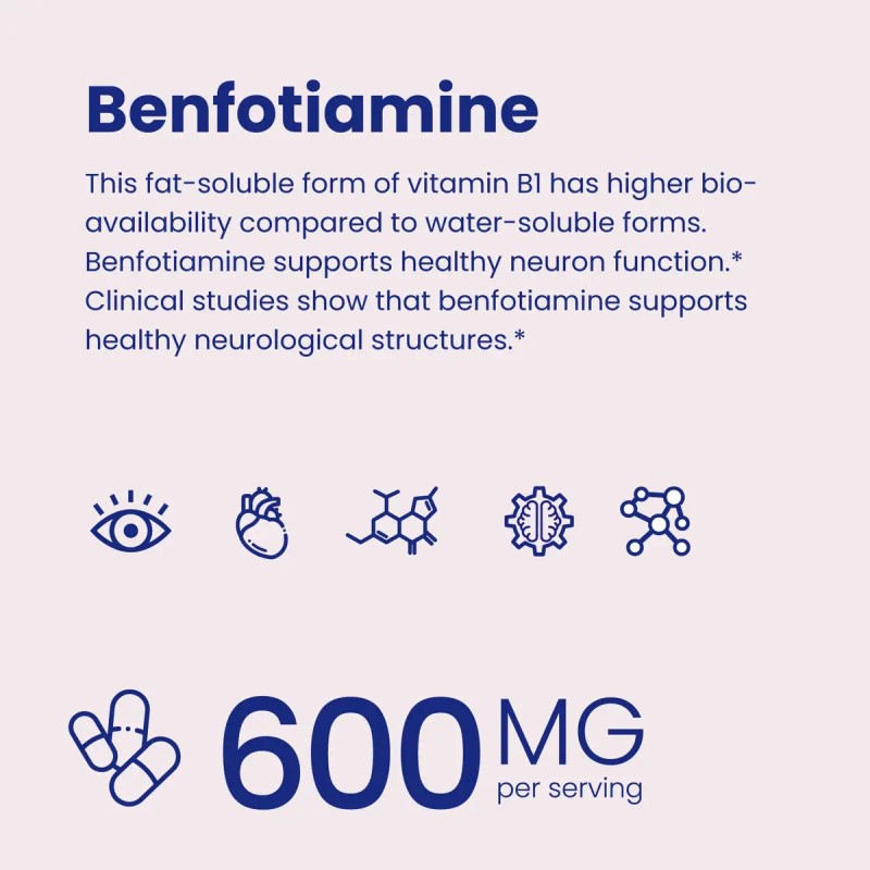 Vhc Benfotiamina 600mg 120 Cápsulas Vegetales