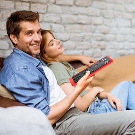 Remote Case Compatible with Vizio Smart TV Remote Control, XRT136 LCD LED Controller Cover, Lightweight Anti-Slip Shockproof Silicone Skin Sleeve Red