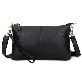 SODOLLEE Women's Black Small Minimal Crossbody Phone Bag Wristlet Clutch Shoulder Bag for Dating Shopping